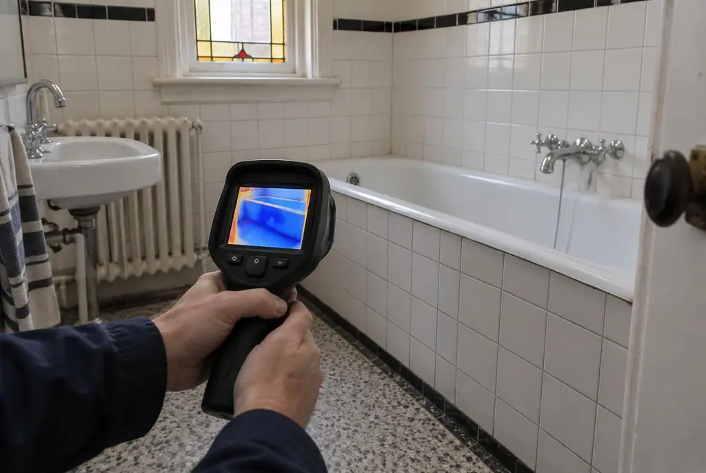 Lekdetectie Alphen aan den Rijn – onderzoek in een badkamer van een oudere woning