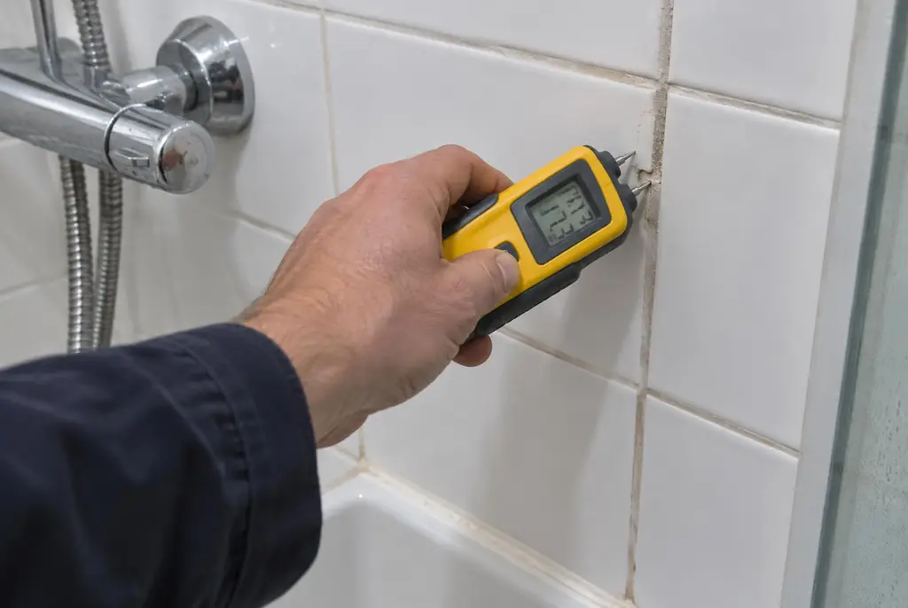 Lekdetectie Alphen aan den Rijn – vochtmeter op badkamertegels bij de douche